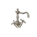 Newport Brass Antique Nickel Widespread Bathroom Sink Faucet with Double Cross Handle 