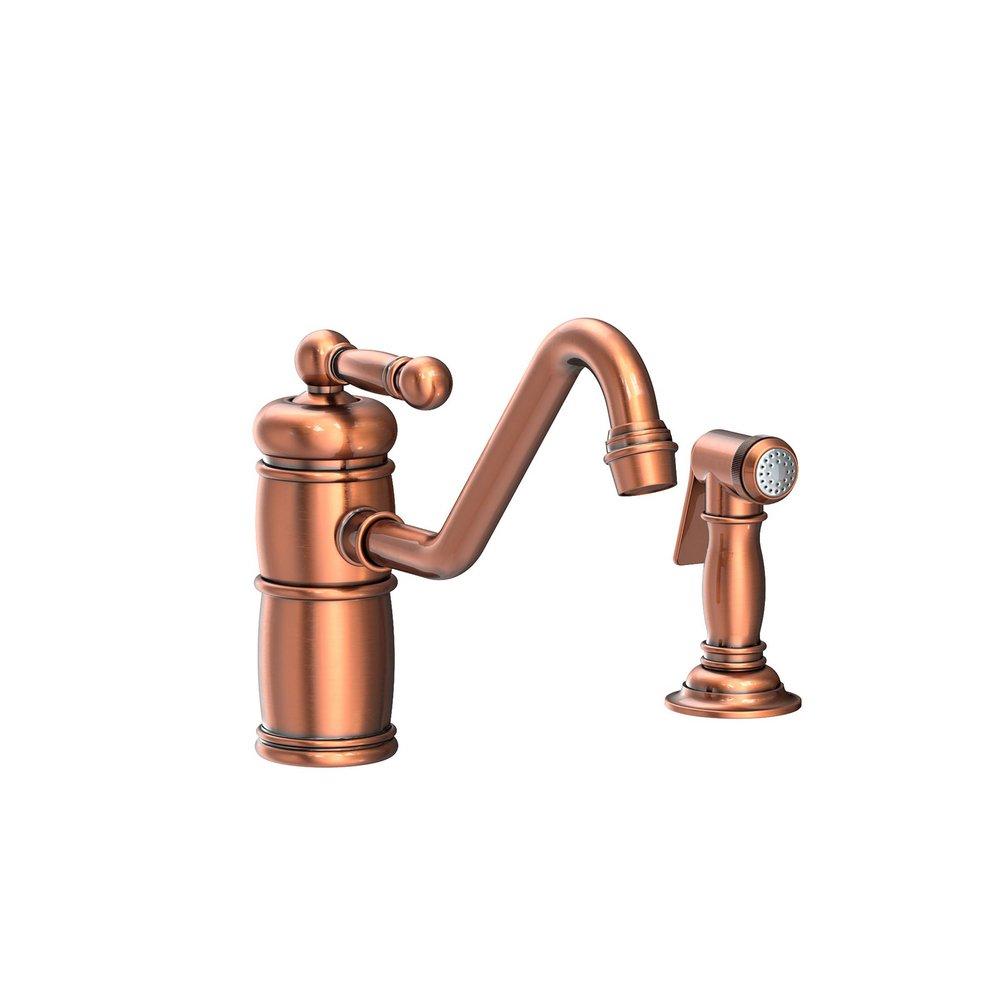 Newport Brass Antique Copper Single Handle Kitchen Faucet 