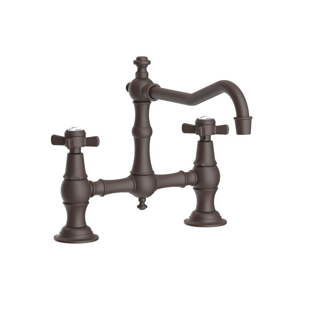 Newport Brass Oil Rubbed Bronze Bridge Kitchen Faucet 