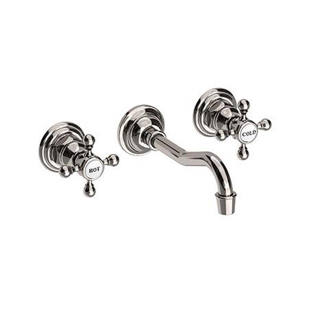 Newport Brass Polished Nickel - Natural Two Handle Widespread Bathroom Sink Faucet 