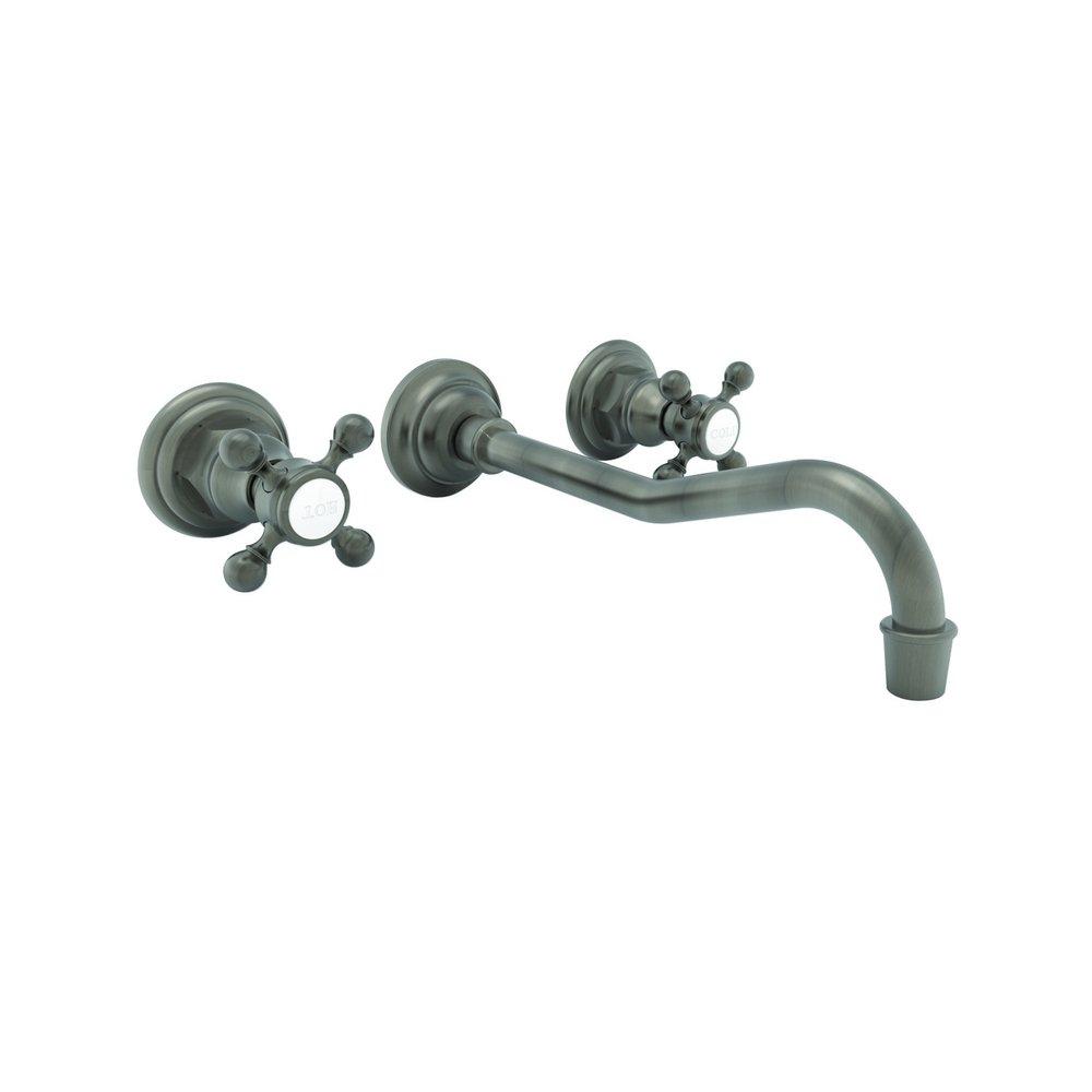Newport Brass Antique Nickel Two Handle Widespread Bathroom Sink Faucet 