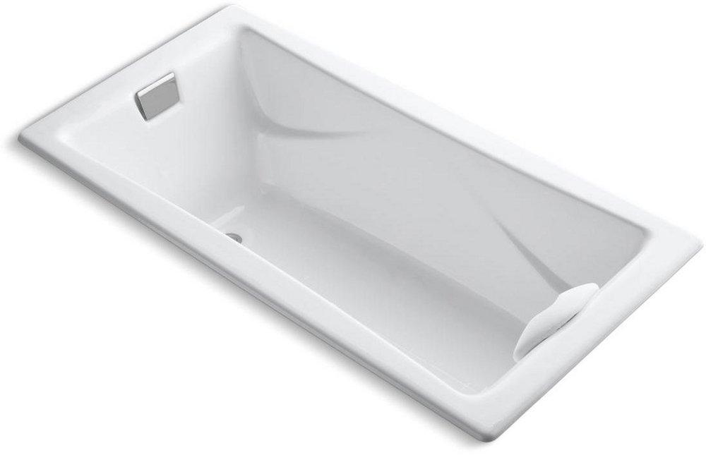 KOHLER White 71-3/4 x 36 in. Drop-In Bathtub with Reversible Drain 