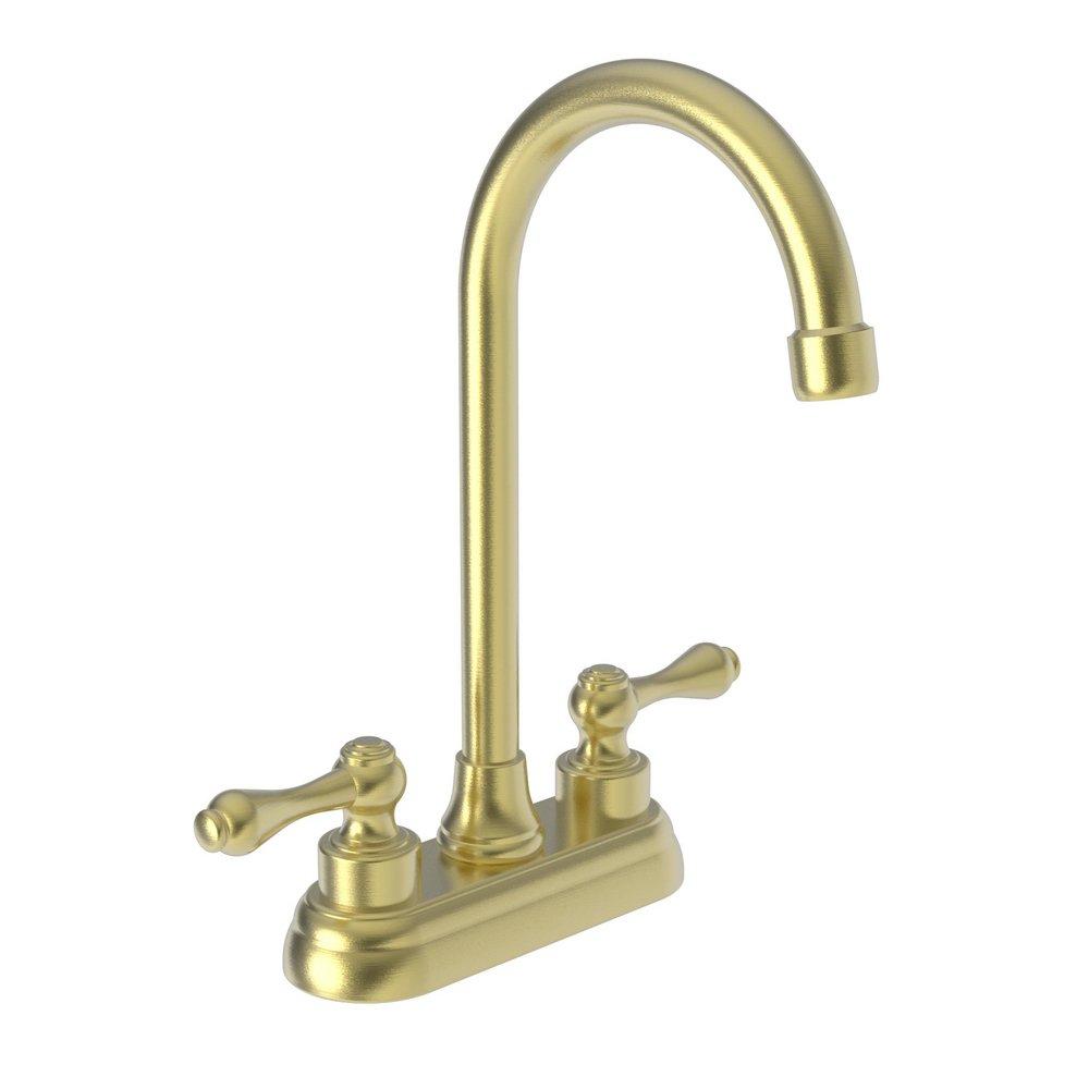 Newport Brass Satin Brass - PVD Prep Sink or Bar Faucet with Double Lever Handle 