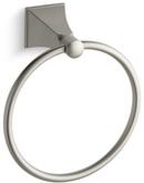 KOHLER Vibrant&reg; Brushed Nickel Round Closed Towel Ring 