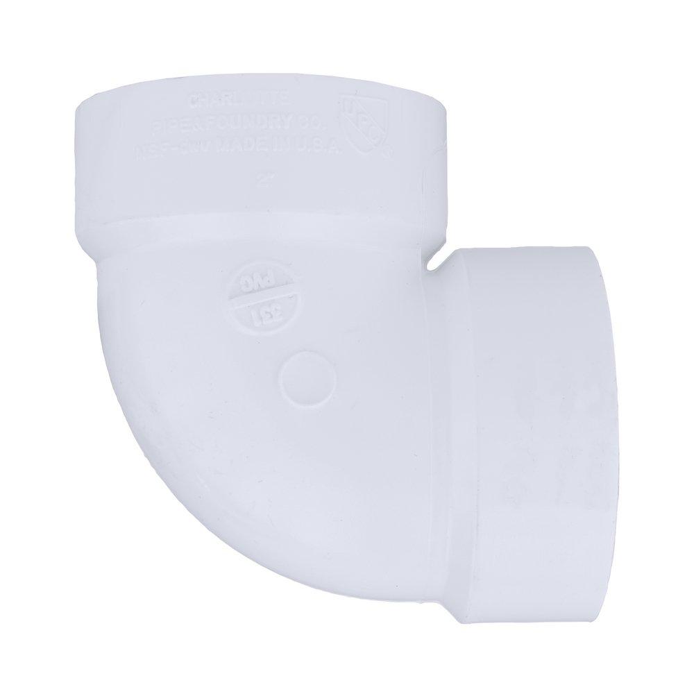 White PVC DWV 90° Vent Elbow 