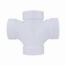 White PVC DWV Double Sanitary Tee 