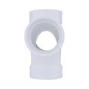 White PVC DWV Double Sanitary Tee 