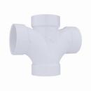 White PVC DWV Double Sanitary Tee 