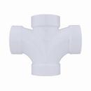 White PVC DWV Double Sanitary Tee 