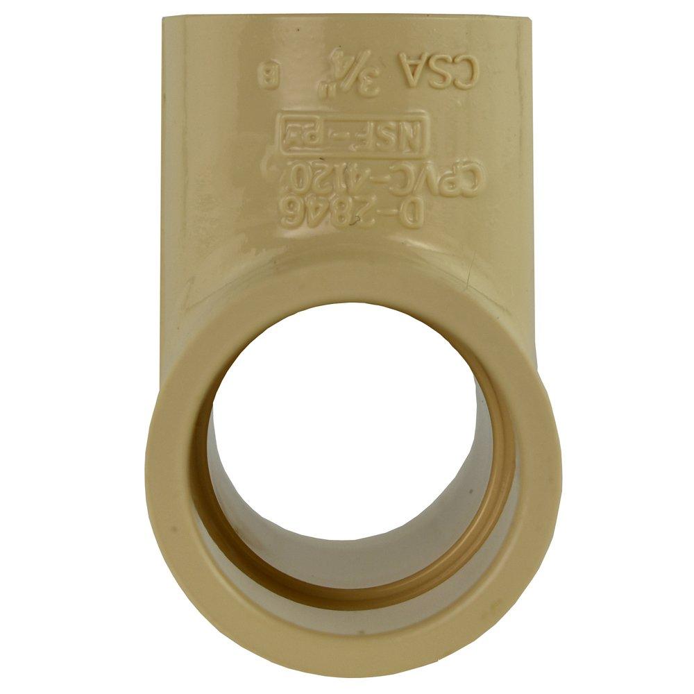 White PVC DWV Double Sanitary Tee 