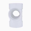 White PVC DWV Double Sanitary Tee 
