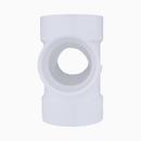 White PVC DWV Double Sanitary Tee 