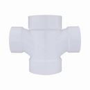 White PVC DWV Double Sanitary Tee 