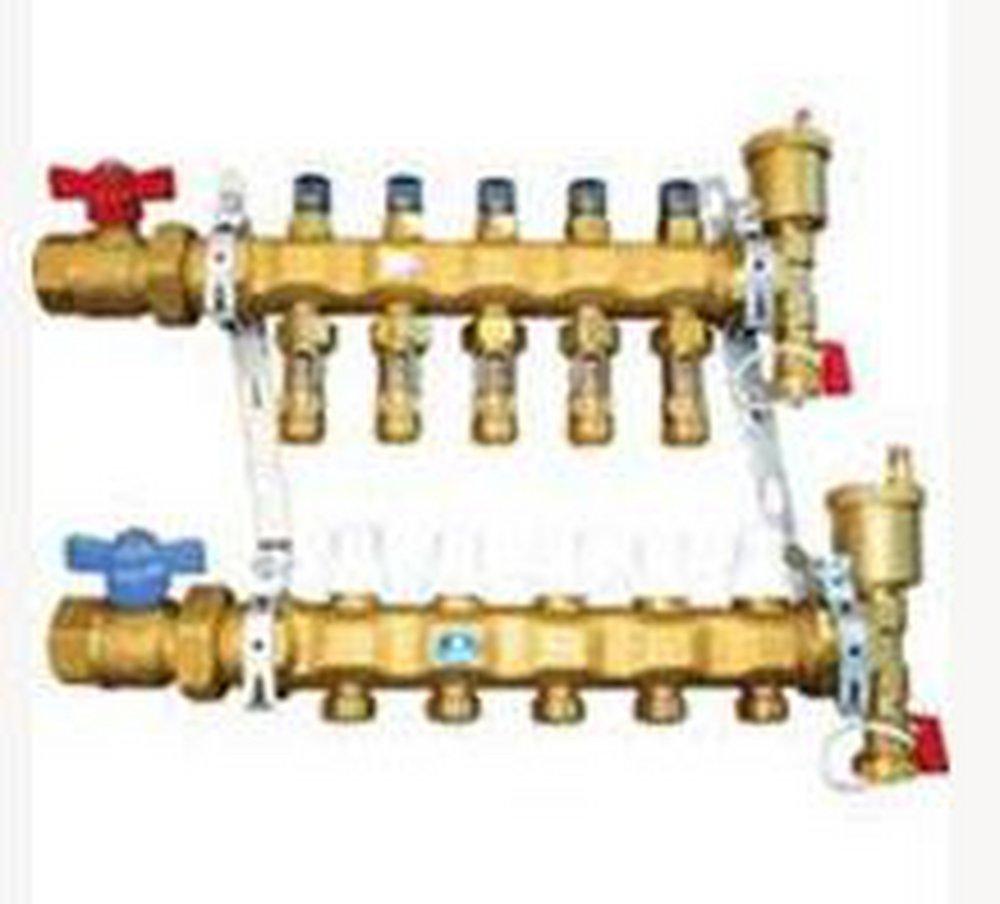 REHAU 13-49/50 in. Station Manifold with Gauge 