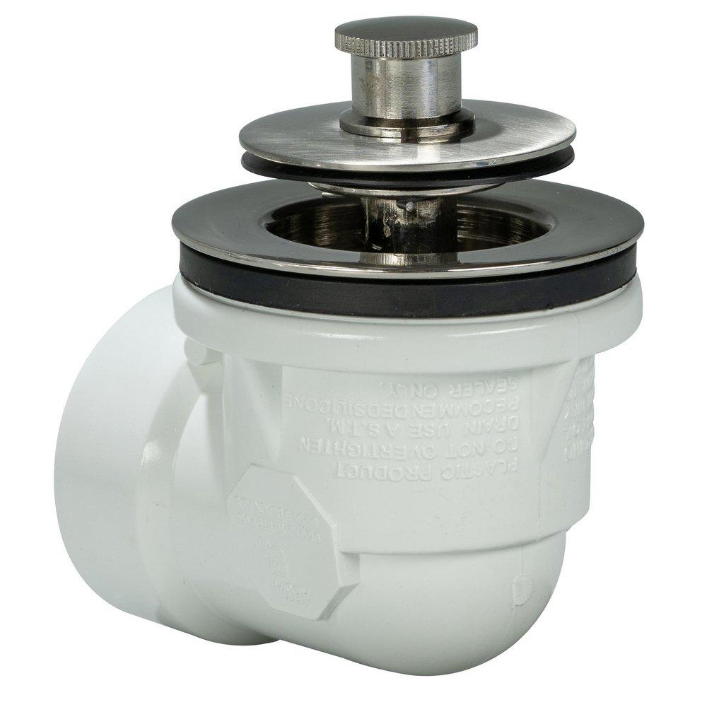 AB & A&trade; Satin Nickel Plastic Push-Pull Drain 