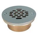 2 in. Inside Caulk Bronze/Brass Stainless Steel Shower Drain