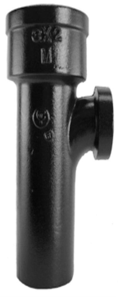 Black Spigot x Hub x FNPT Service Cast Iron Sanitary IPT Tap on Pipe Tee 