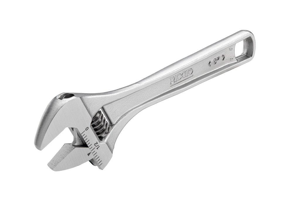 RIDGID Chrome Plated Steel Adjustable Wrench 