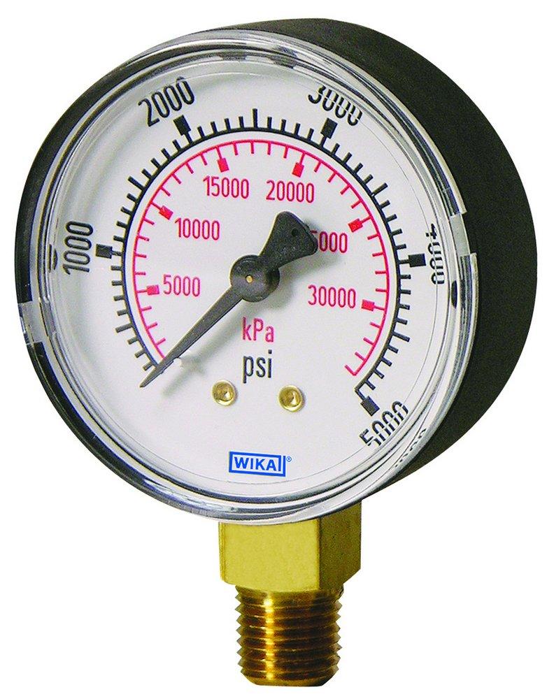 WIKA 2-1/2 x 1/4 in. Lower Mount Pressure Gauge 