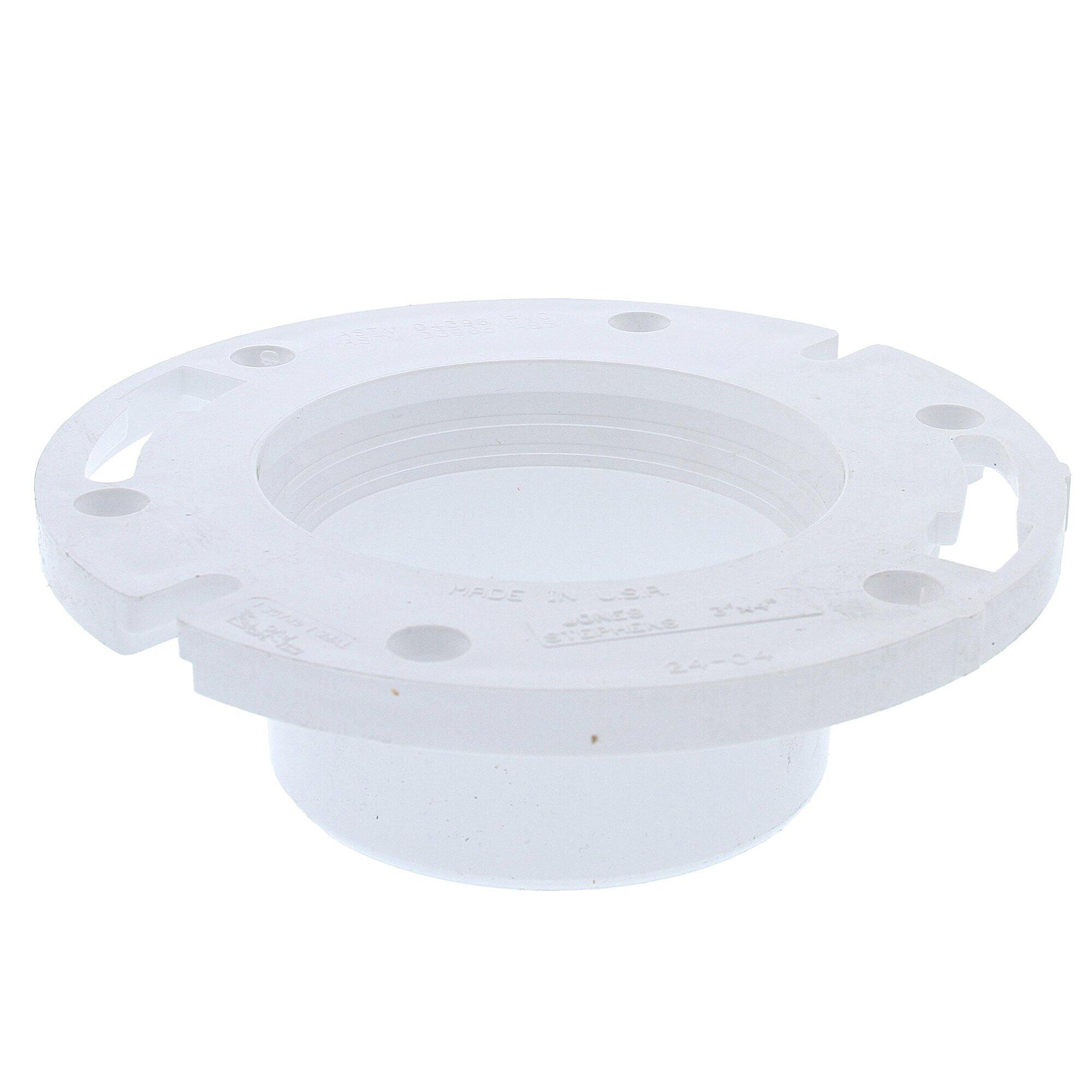 Jones Stephens White Plastic PVC Closet Flange 