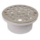 3 x 4 in. General Purpose PVC Drain with 5 in. Stainless Steel Round Strainer
