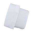 White MNPT x Hub PVC DWV Adapter 