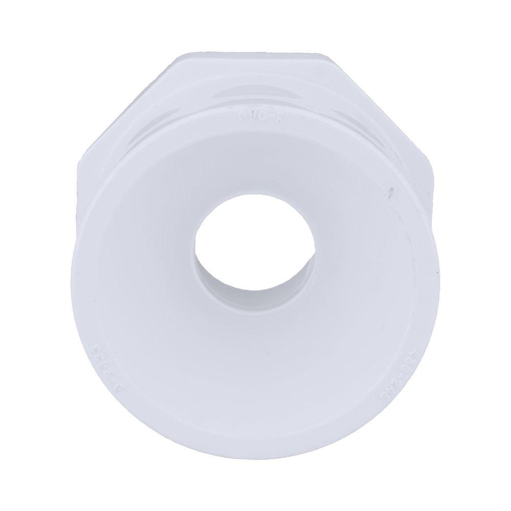 White PVC Schedule 40 Female Bushing 