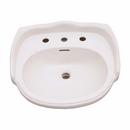 Barclay Products Limited White 3-Hole Lavatory Sink with Center Drain 