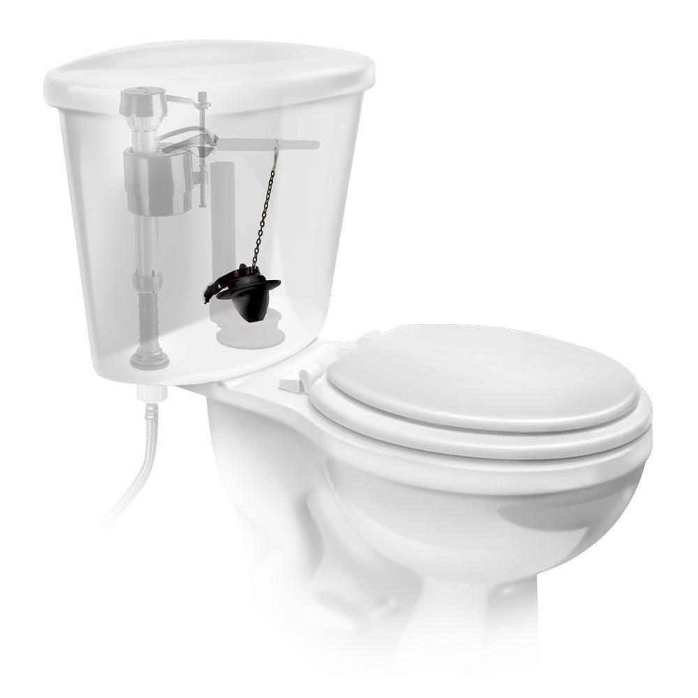 Fluidmaster Black Rubber Universal Solid Frame 2 in. Flapper 