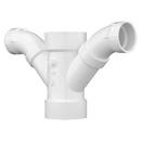 White PVC DWV 3-Piece Double Combination Wye (Fabricated) 