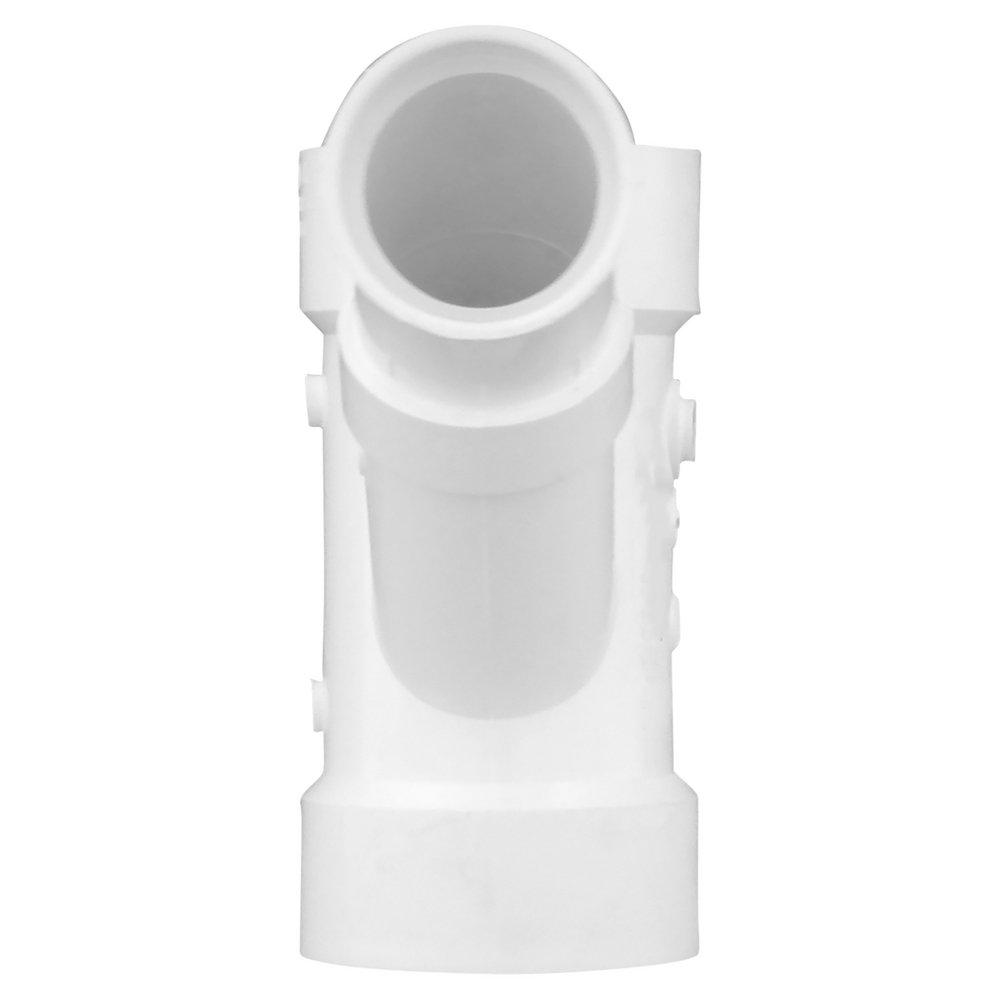 White PVC DWV 3-Piece Double Combination Wye (Fabricated) 