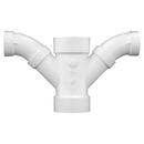 White PVC DWV 3-Piece Double Combination Wye (Fabricated) 