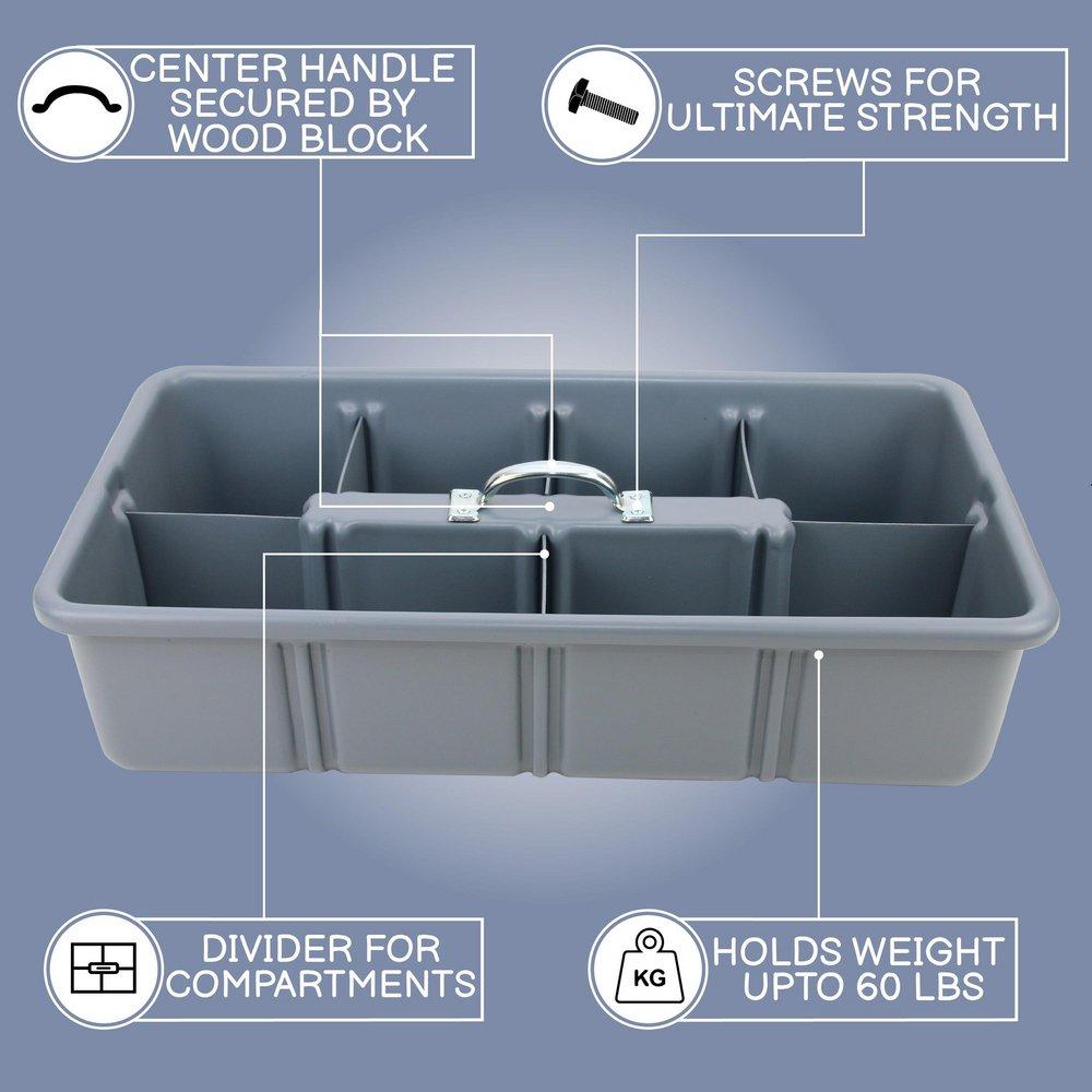 Benjamin Manufacturing Grey 12 x 6 in. Poly Tote Tray in Grey 