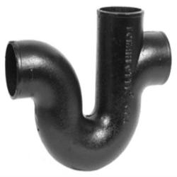 4 in. No-Hub x Spigot Cast Iron Running Trap