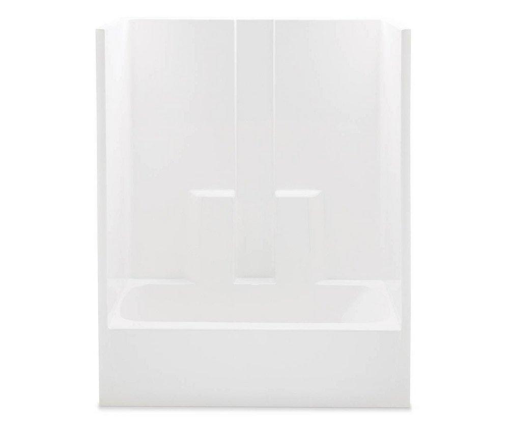 Aquatic 60 in. x 311/4 in. Tub & Shower Unit in White with Left Drain Ferguson