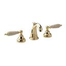 3-Hole Bathroom Faucet with Double Lever Handle in Antique Brass