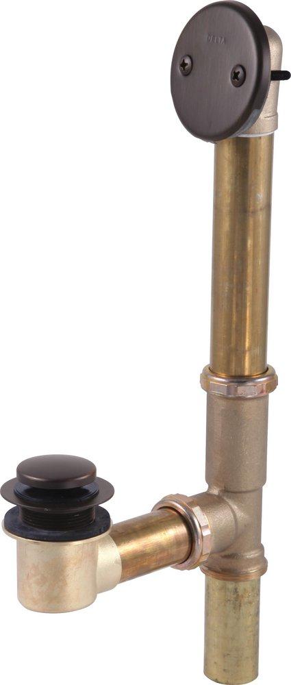 Delta Faucet Venetian Bronze 15-1/2 in. Brass Toe-Tap Drain 