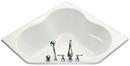 KOHLER White 54 x 54 in. Soaker Drop-In Bathtub with Center Drain 