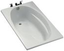 KOHLER White 60 x 36 in. Soaker Drop-In Bathtub with Reversible Drain