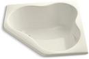 54 x 54 in. Drop-In Bathtub with Center Drain in Biscuit