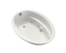 KOHLER White 60 x 40 in. Whirlpool Drop-In Bathtub with Reversible Drain 