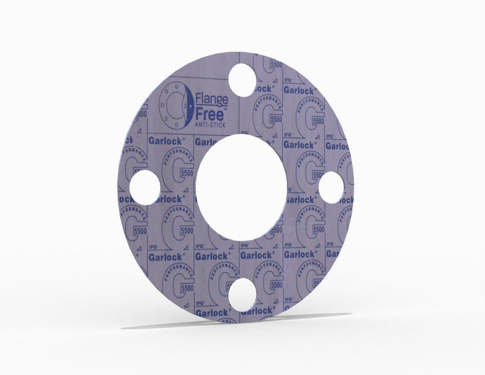 Full Face Gasket, Inorganic Fiber with Nitrile Binder(NBR) Nitrile(NBR), 1/2 in. ASME B16.5 Class 150, 0.063 in. Thick, 4 Bolt Holes 
