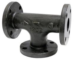2 in. Flanged 125# Black Cast Iron Reducing Tee