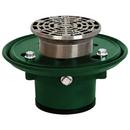 4 in. No Hub Floor Drain with 8-1/8 in. Grate and Cast Iron Round Top