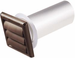 3 in. Dryer Vent Hood in Brown Aluminum, Calcium Filled Polypropylene and Styrene