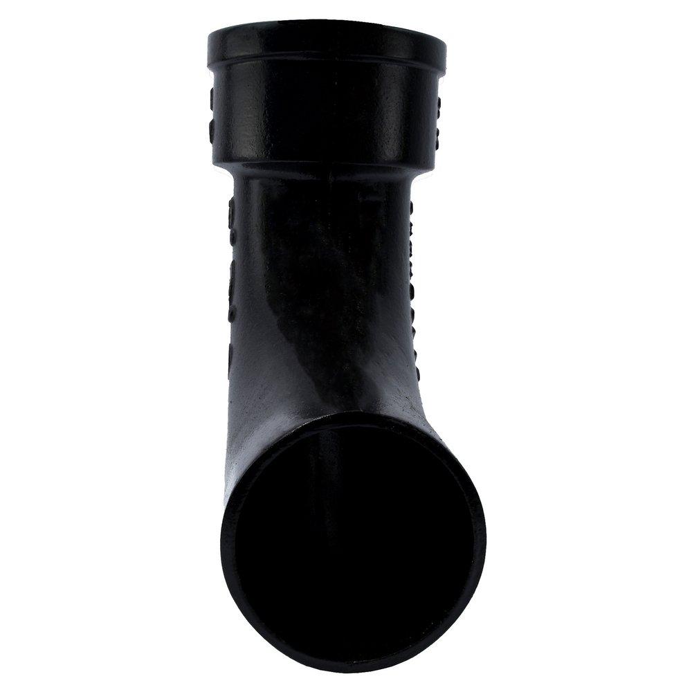 Black Hub x Spigot Service Cast Iron Short Sweep Bend 