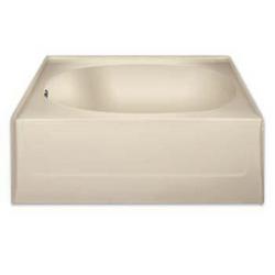 60 in. x 42 in. Soaker Alcove Bathtub with Left Drain in White