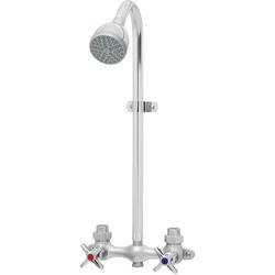 Two Handle Single Function Shower Faucet in Rough Chrome Plated