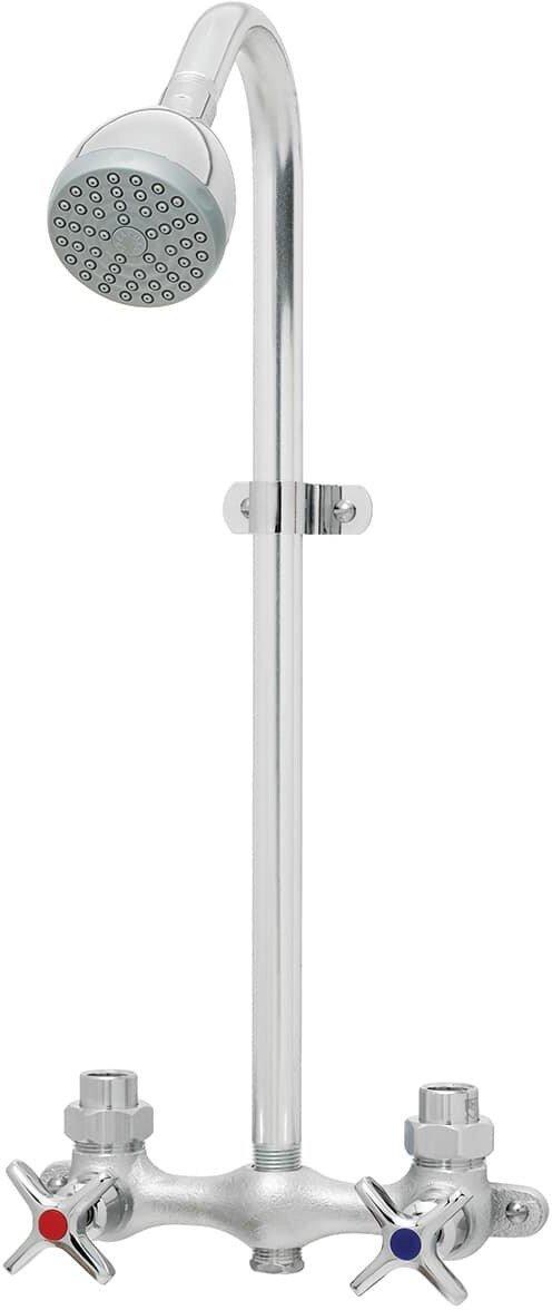 Speakman Rough Chrome Plated Double Cross Handle Exposed Shower 