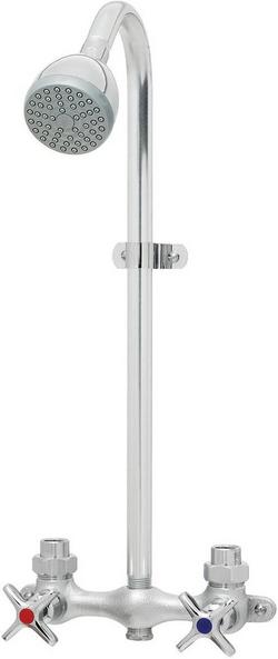 Two Handle Single Function Shower Faucet in Rough Chrome Plated
